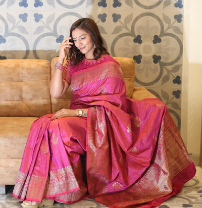 Geeta Phogat Dazzling Look in Silk Kothi's Banarasi Saree